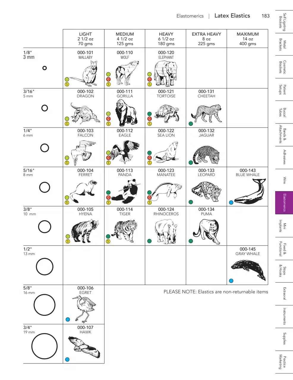 Elástico Intraoral Wild Series American Orthodontics Ortotek