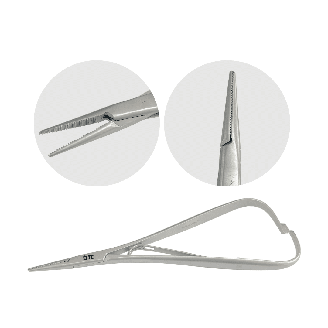 A322-02C Pinza Mathieu Punta Mini | DTC - Imagen 2