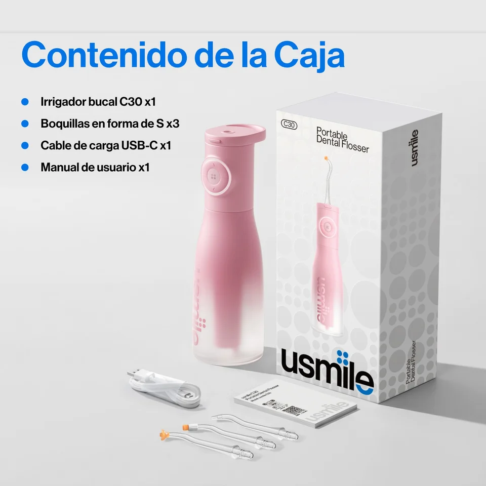 C30_Pink__6_960x_crop_center Irrigador Bucal Portátil C30 | usmile - Imagen 9