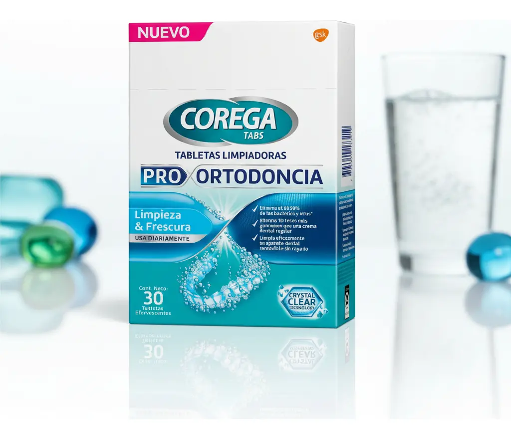 232165_1 Tabletas Limpiadoras Efervescentes Ortodoncia x30 | Corega - Imagen 2