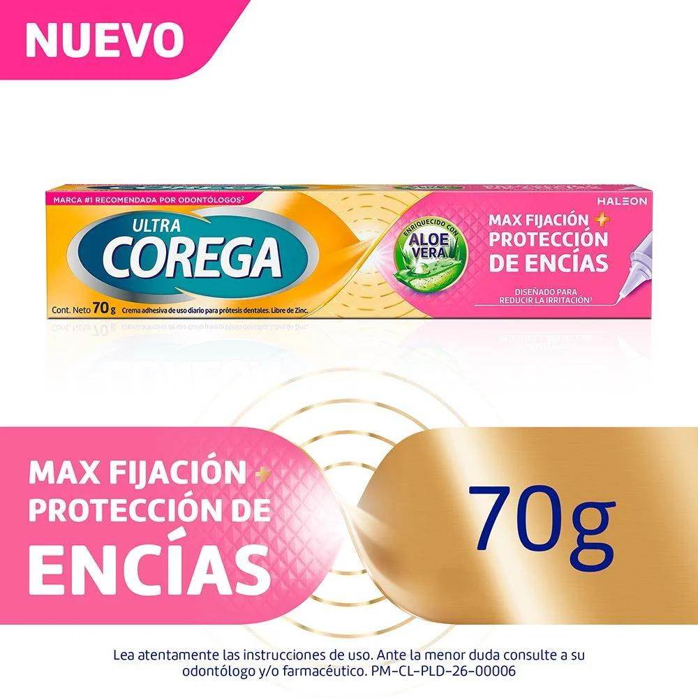 410310 Crema Adhesiva Prótesis Dentales Max Fijación y Encías 70g | Corega - Imagen 1