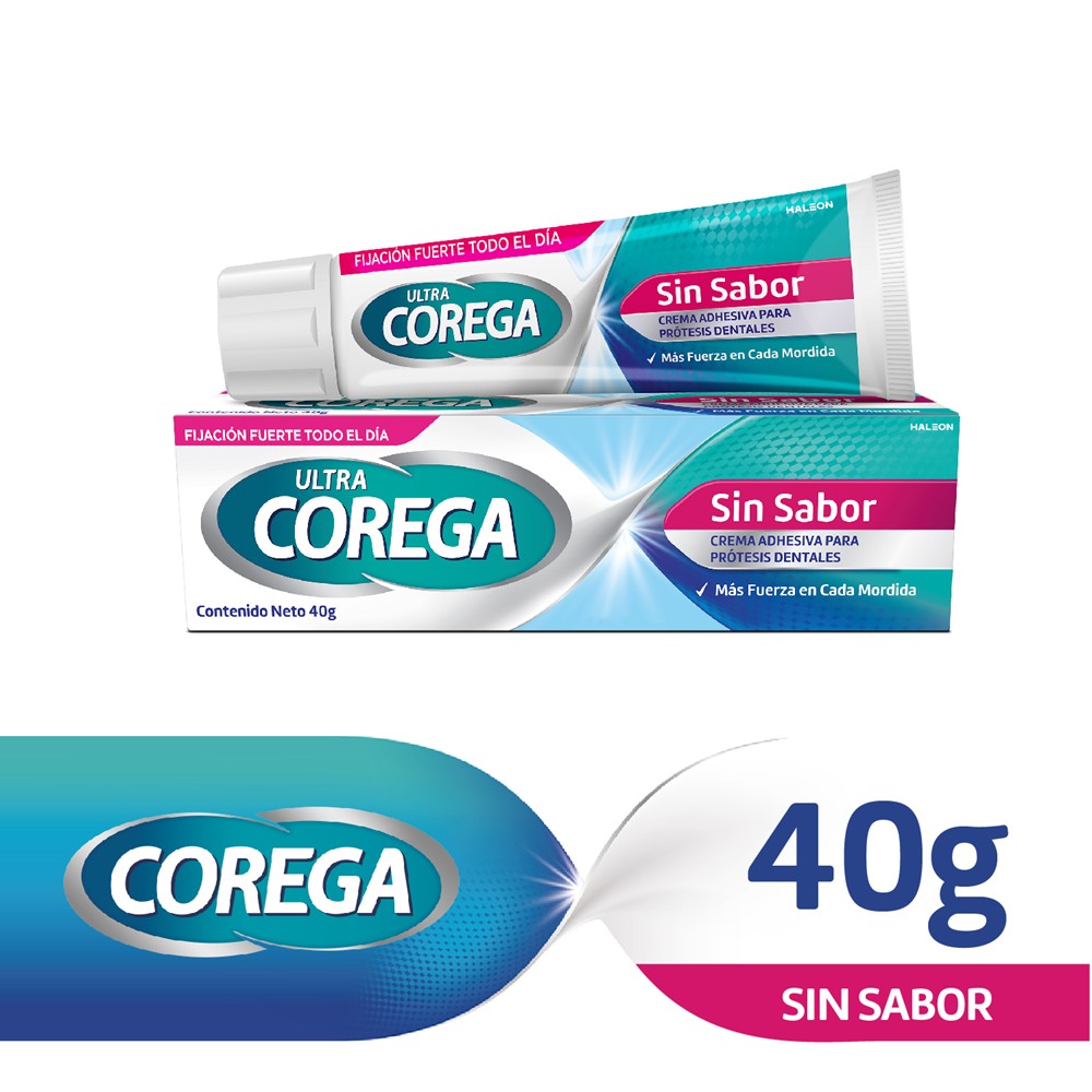 5431231 Crema Adhesiva Prótesis Dental Sin Sabor 40 gr | Corega - Imagen 1